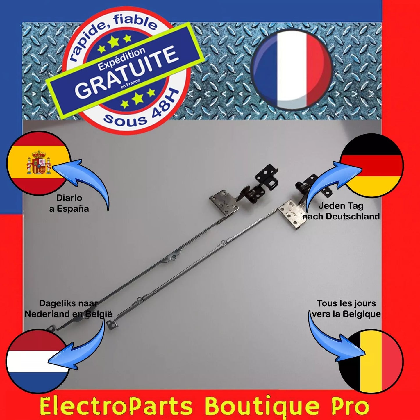 Charnières (droite + gauche) FBZ8A005010 / -06010 pour PC portable ACER ES1-431