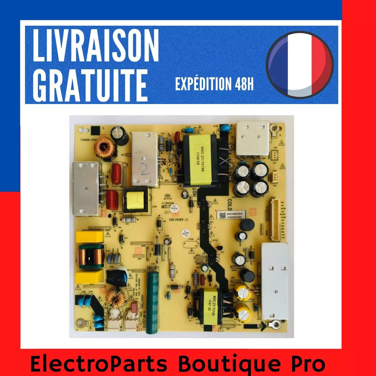Carte d'alimentation E021M289-J1 TV5006-ZC02-02 1010204324-02283 pour télé HAIER