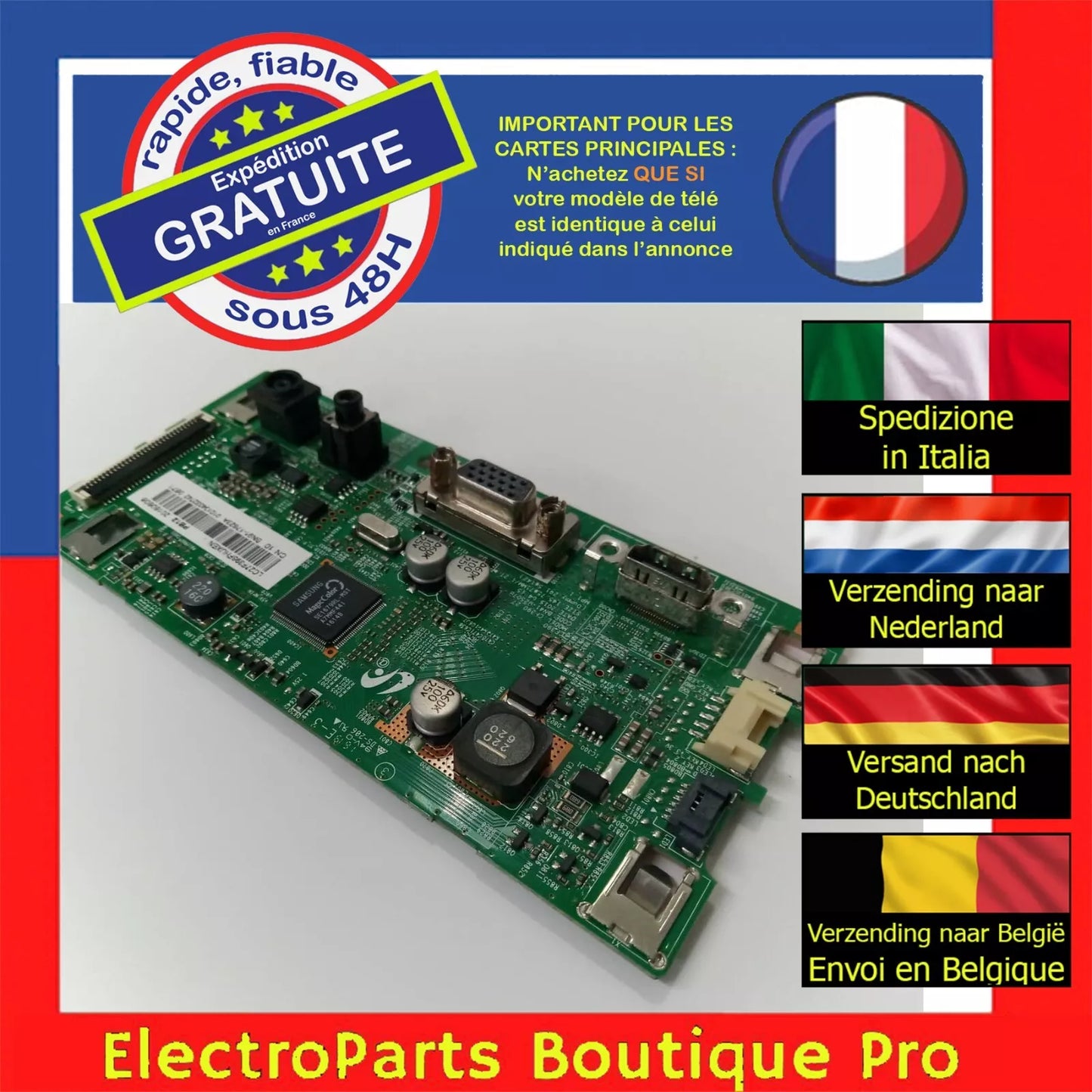 Carte principale BN91-17623A pour télé SAMSUNG C27F396FHU