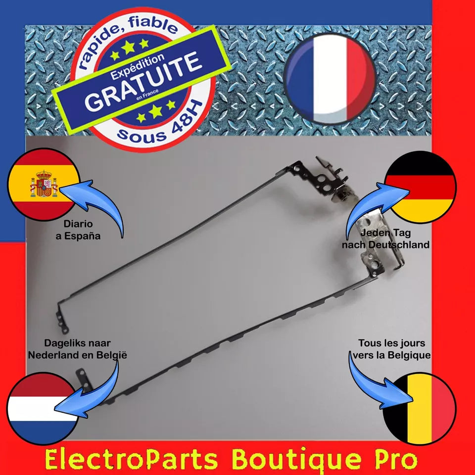 Charnières (droite + gauche) pour PC portable HP 250 G6