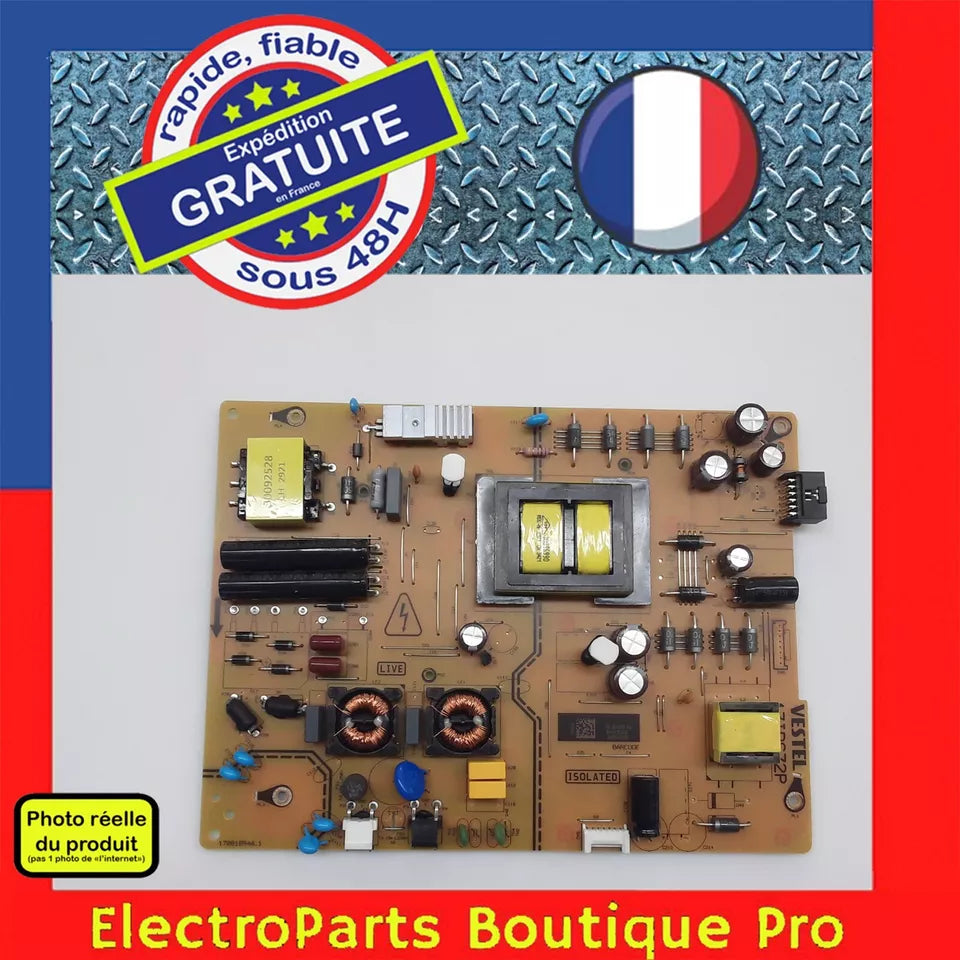 Carte d'alimentation VESTEL 17IPS72P 23623614 pour télé PANASONIC TX-43LX650E
