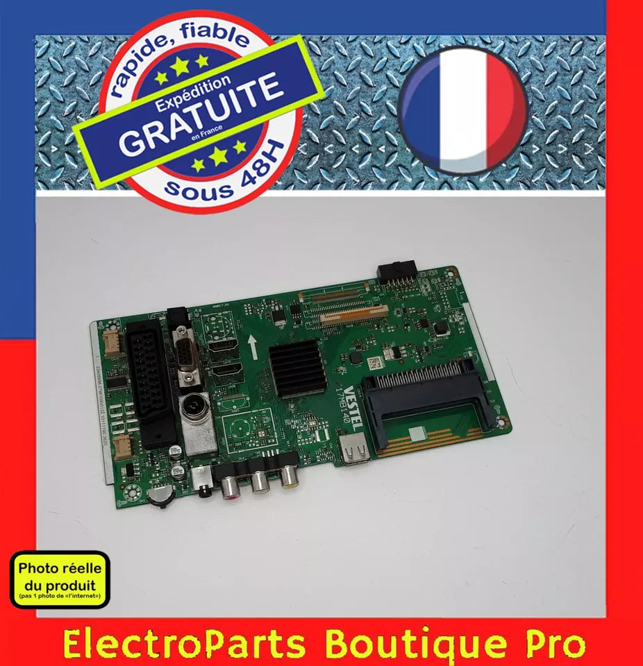 Carte principale VESTEL 17MB140 23408696 pour télé TECHWOOD TK39BC01B/O2