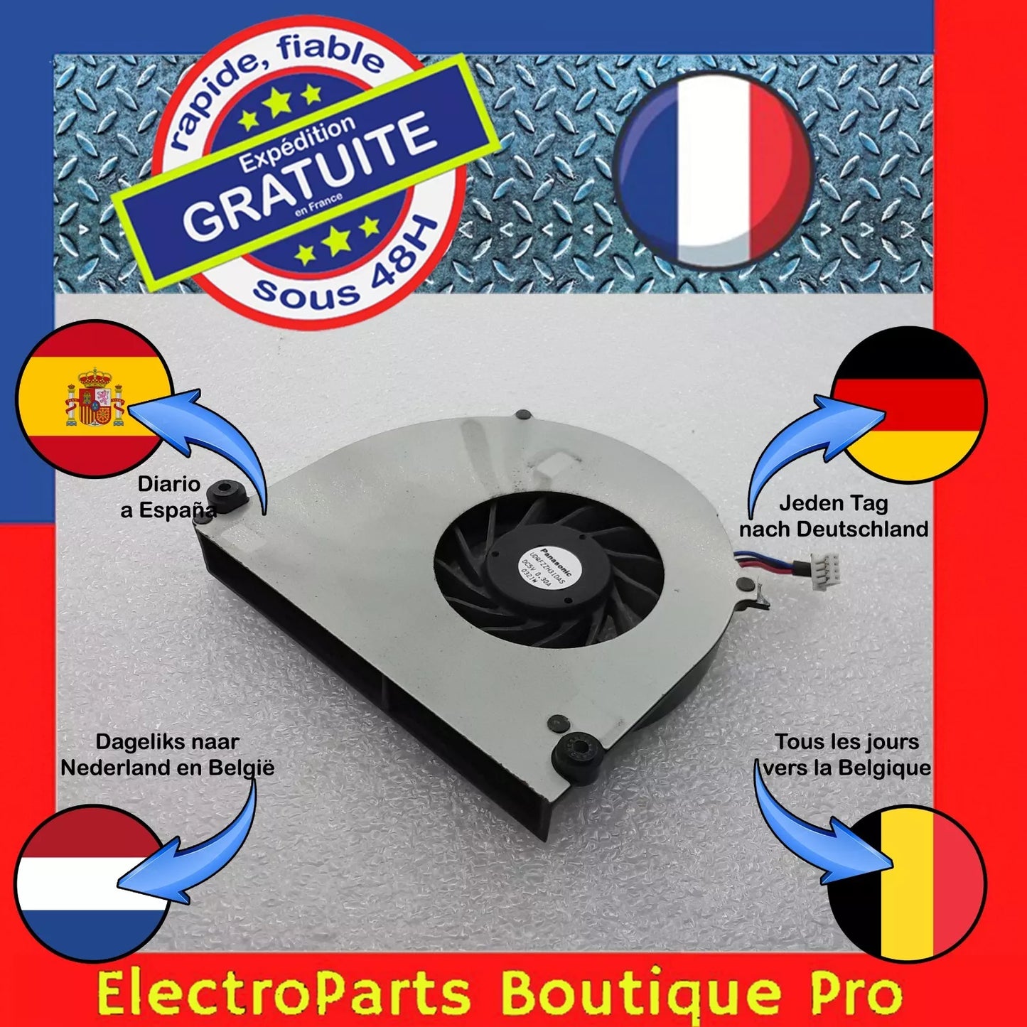 Ventilateur PANASONIC UDQFZZH31DAS pour PC portable ASUS PRO79L