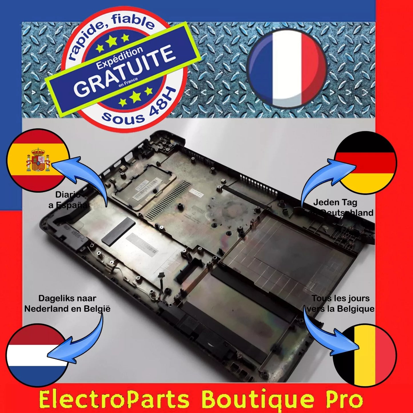 Plasturgie dessous de caisse (bottom case) pour PC portable ASUS R511 R511L
