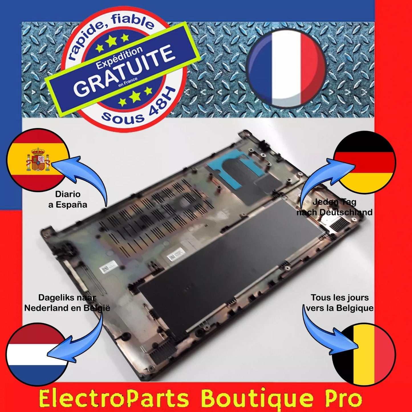 Plasturgie dessous de caisse (bottom case) pour PC portable ACER A315-55