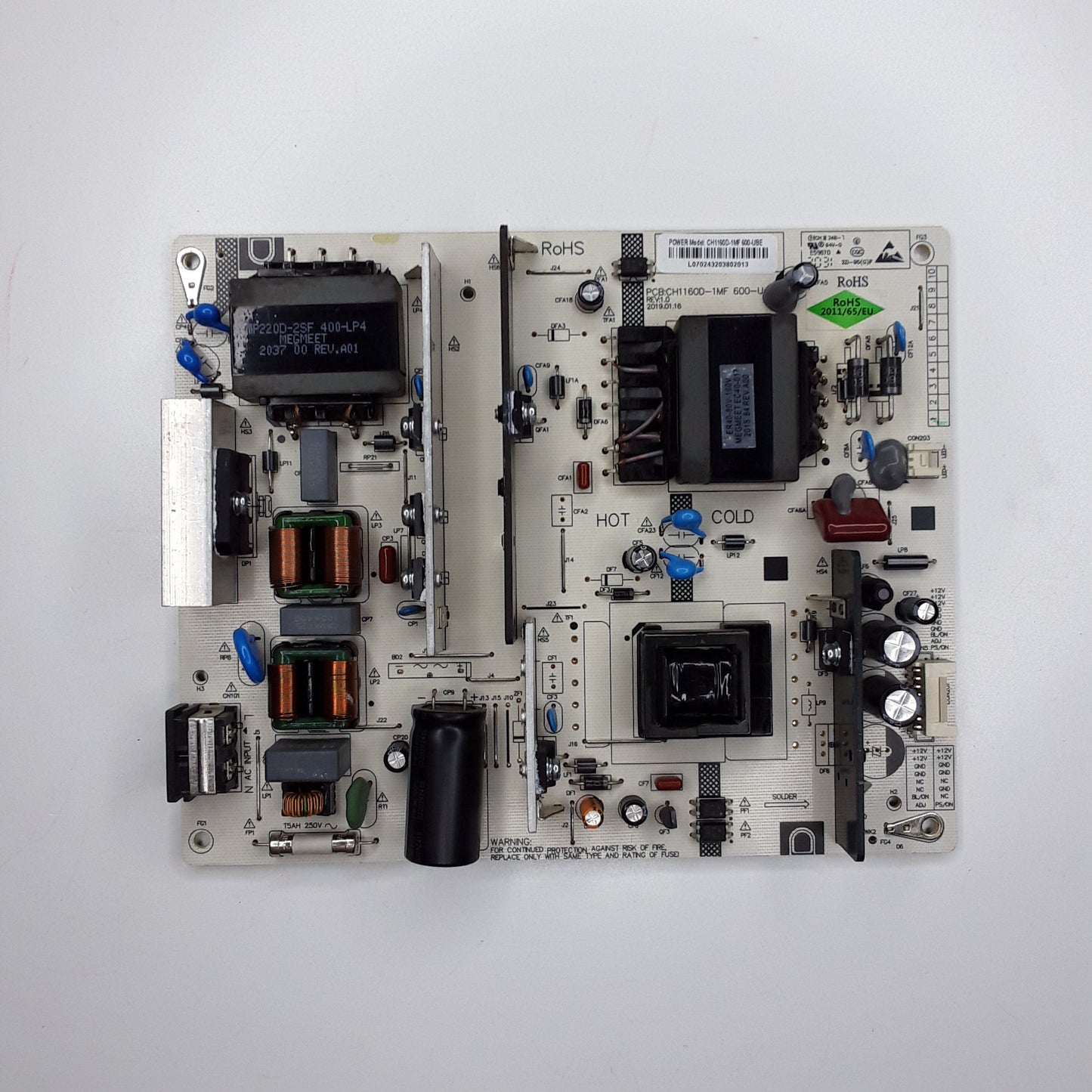 CARTE D'ALIMENTATION CH1160D-1MF 600-UBE pour télé CHIQ U55H7S