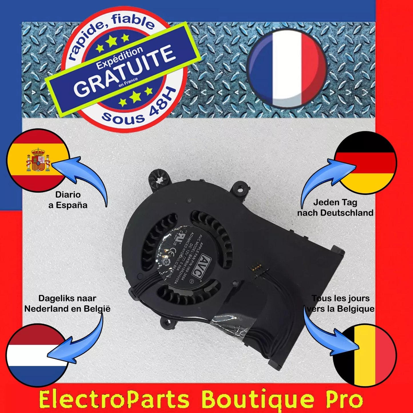 Ventilateur AVC BAK0B0615R2HV004 pour iMac A1311 EMC 2389