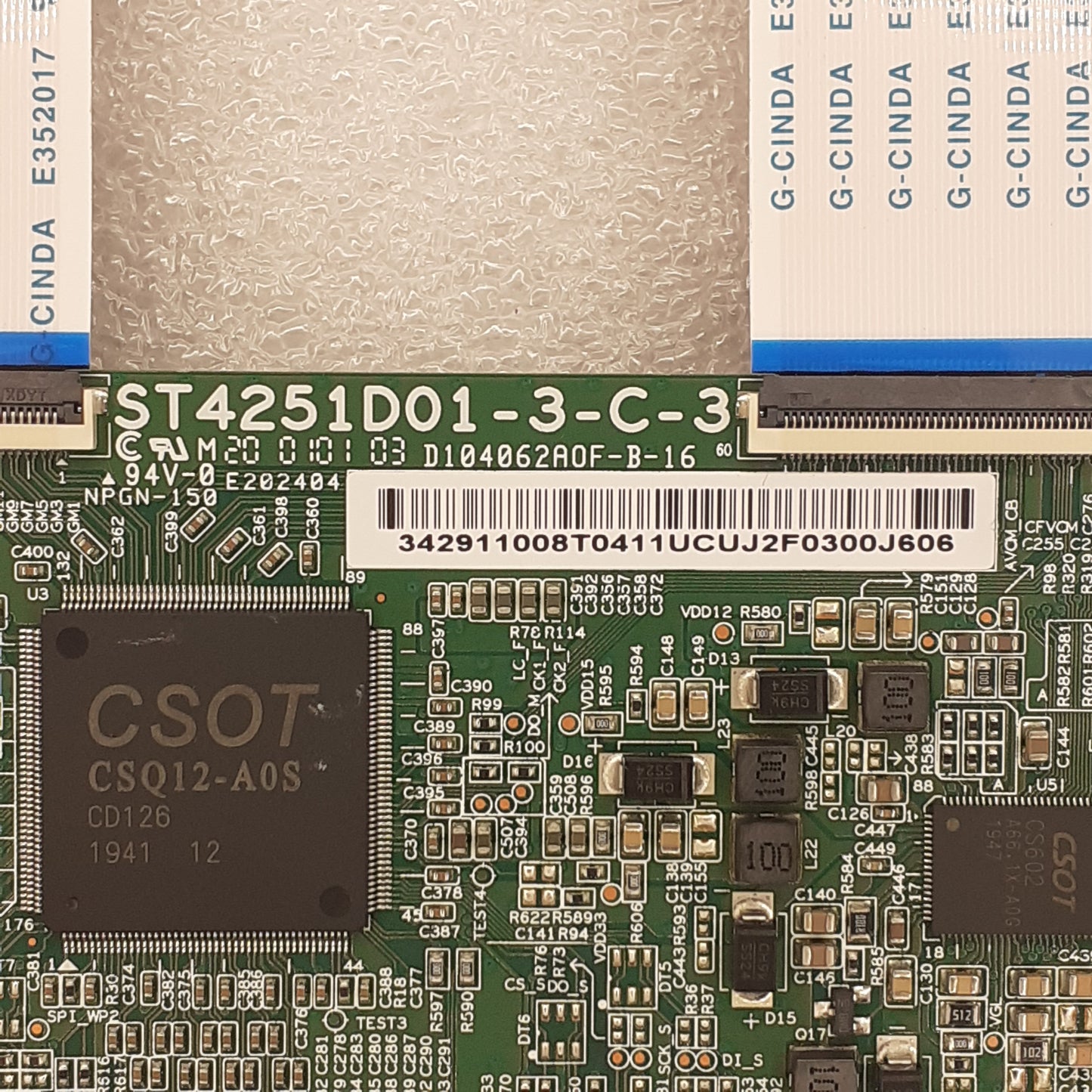 CARTE T-CON ST4251D01-3-C-3 pour télé SCHNEIDER SC-LED43SC300BSA