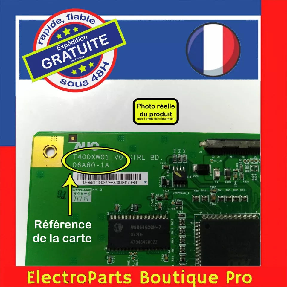 Carte T-CON T400XW01 V0 06A60-1A pour télé SONY KDL-40U3000