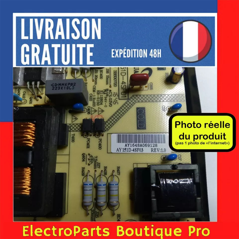 Carte d'alimentation AOYUAN AY151D-4SF03 REV:1.0 pour télé HAIER 49UF2500