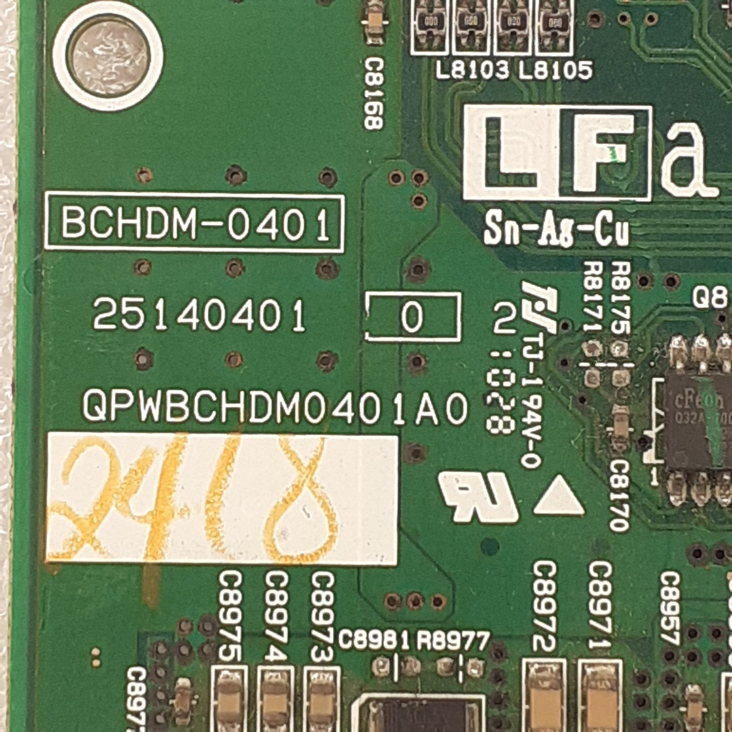 CARTE PRINCIPALE QPWBCHDM0401A0 pour ampli ONKYO TX-SR508
