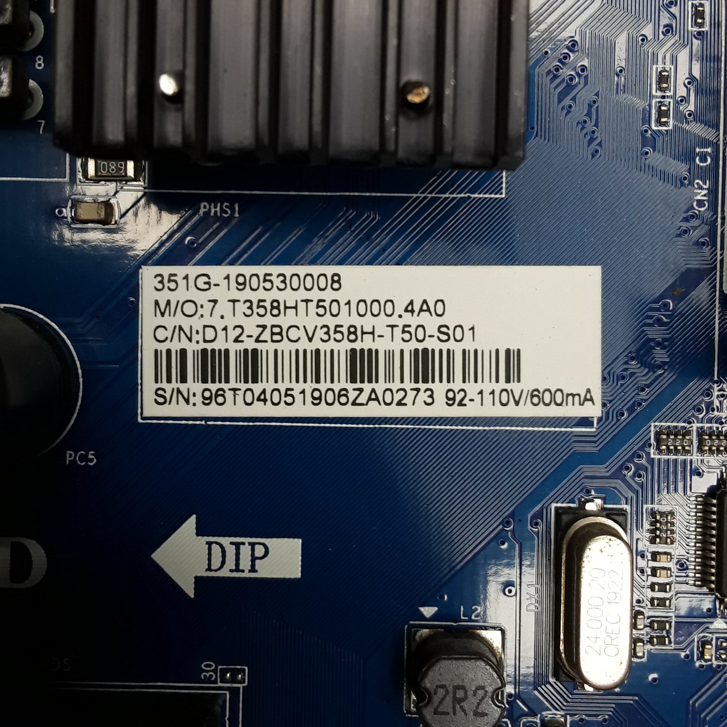 CARTE PRINCIPALE PCB C358H-T50 pour télé FPS FPSTV50FHD