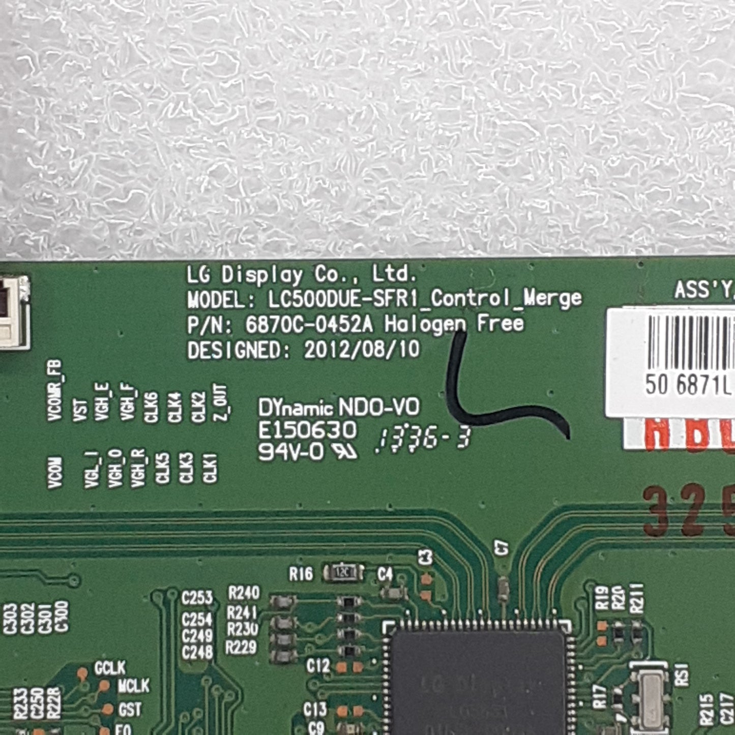 carte T-CON LG 6870C-0452A pour télé BRANDT B5025FHD LED