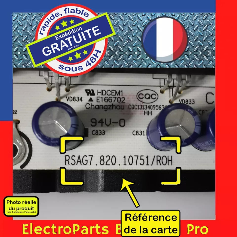 Carte d'alimentation RSAG7.820.10751/ROH pour télé HISENSE 55U8GQ
