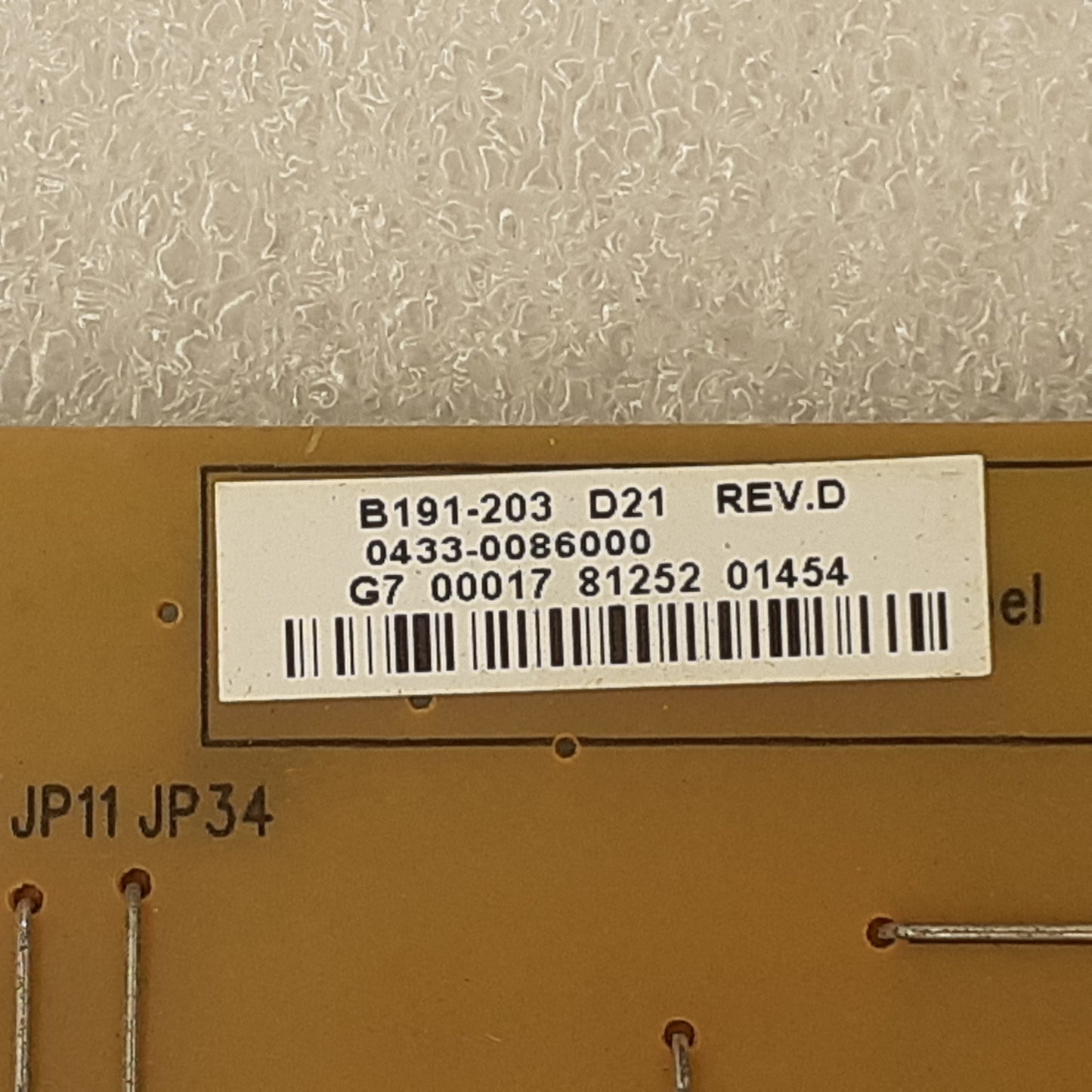 Carte d'alimentation DARFON B191-203 D21 REV:D / B191-203 pour Télé TOSHIBA 40L5333D