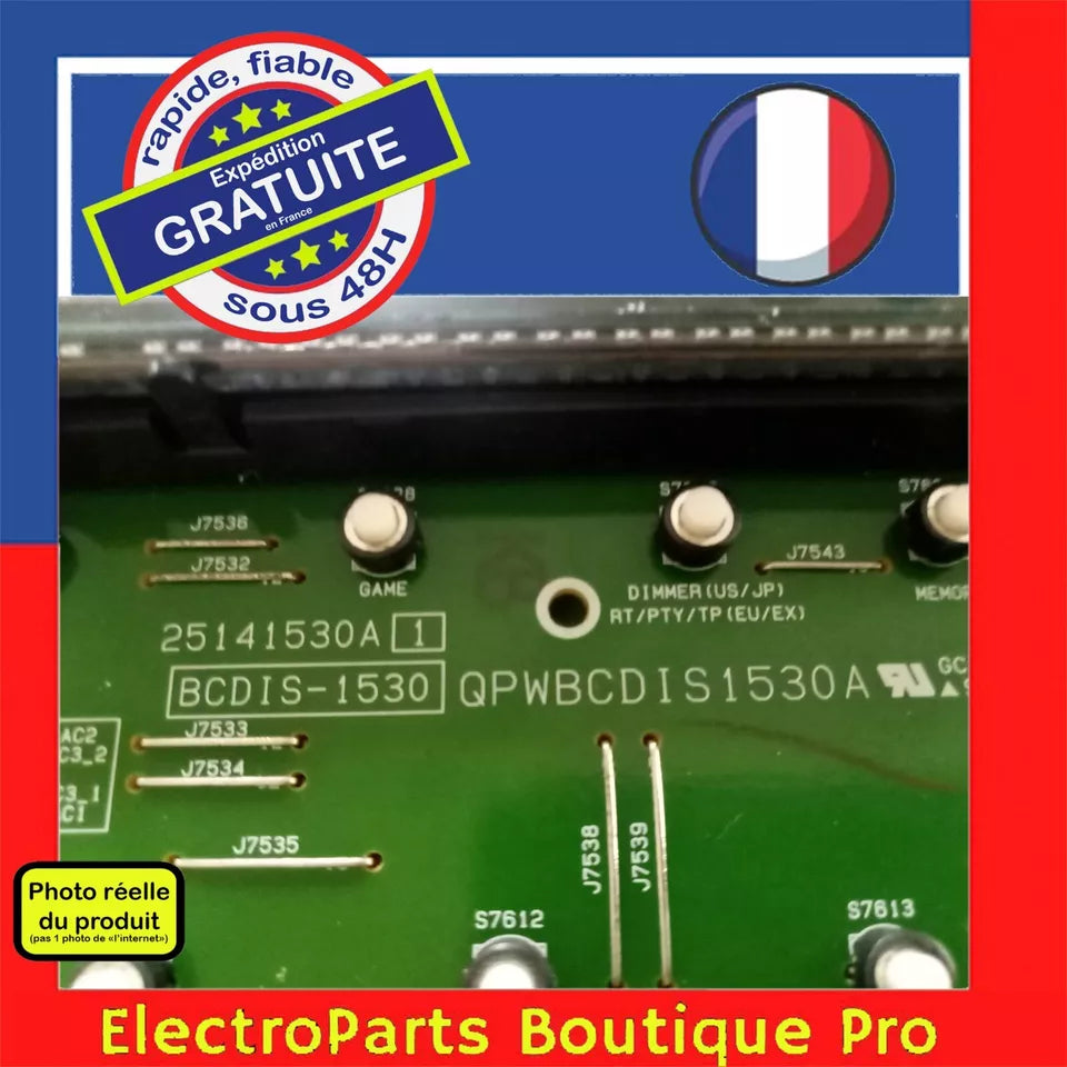 Carte de commande QPWBCDIS1530A pour hifi ONKYO TX-NR636