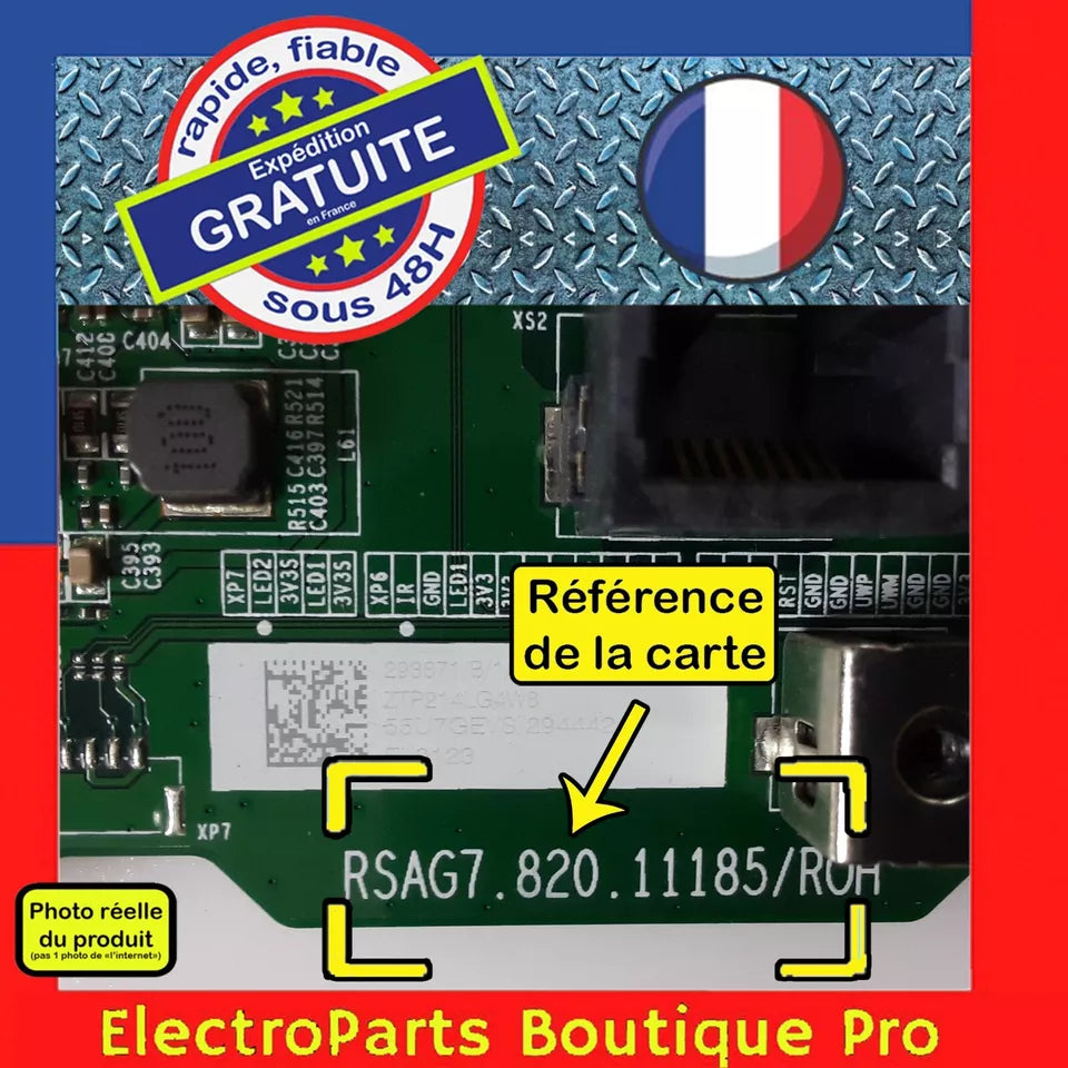 Carte principale RSAG7.820.11185/ROH pour télé HISENSE 55U8GQ