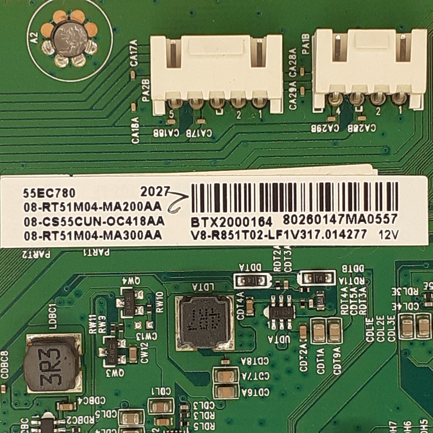 CARTE PRINCIPALE 08-RT51M04-MA200AA pour Télé TCL 55EC785