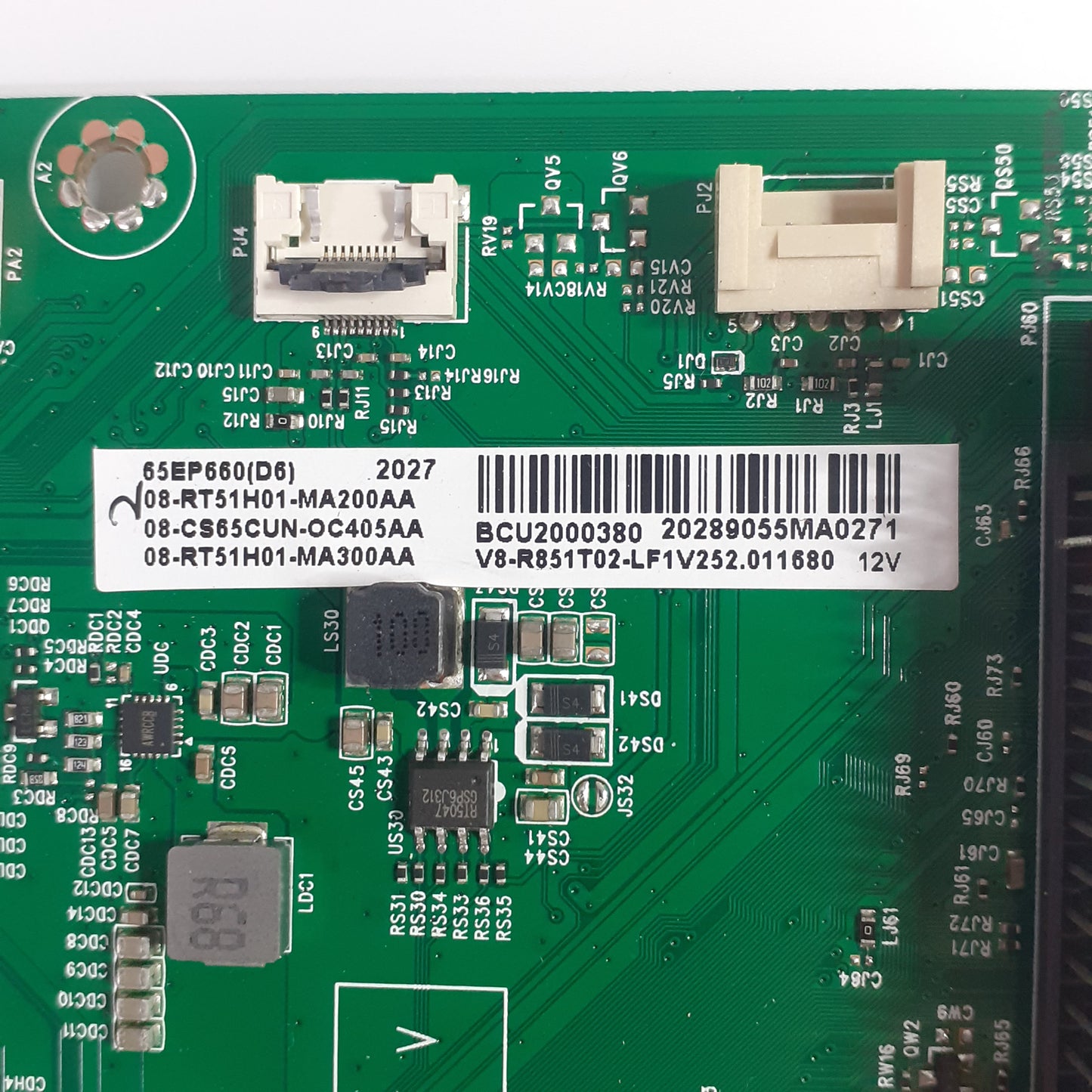 CARTE PRINCIPALE 08-RT51H01-MA200AA pour Télé TCL 65EP660
