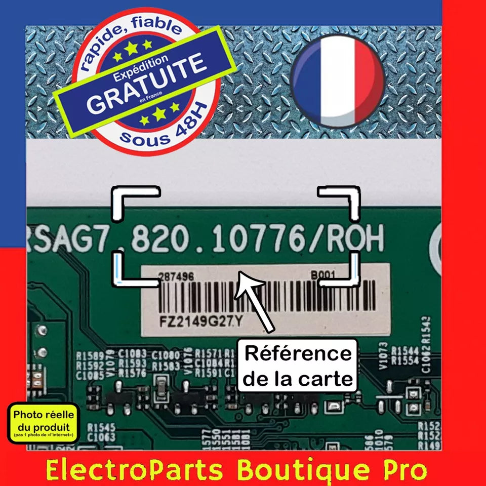 Carte pilote LED RSAG7.820.10776/ROH pour télé HISENSE 55U8GQ