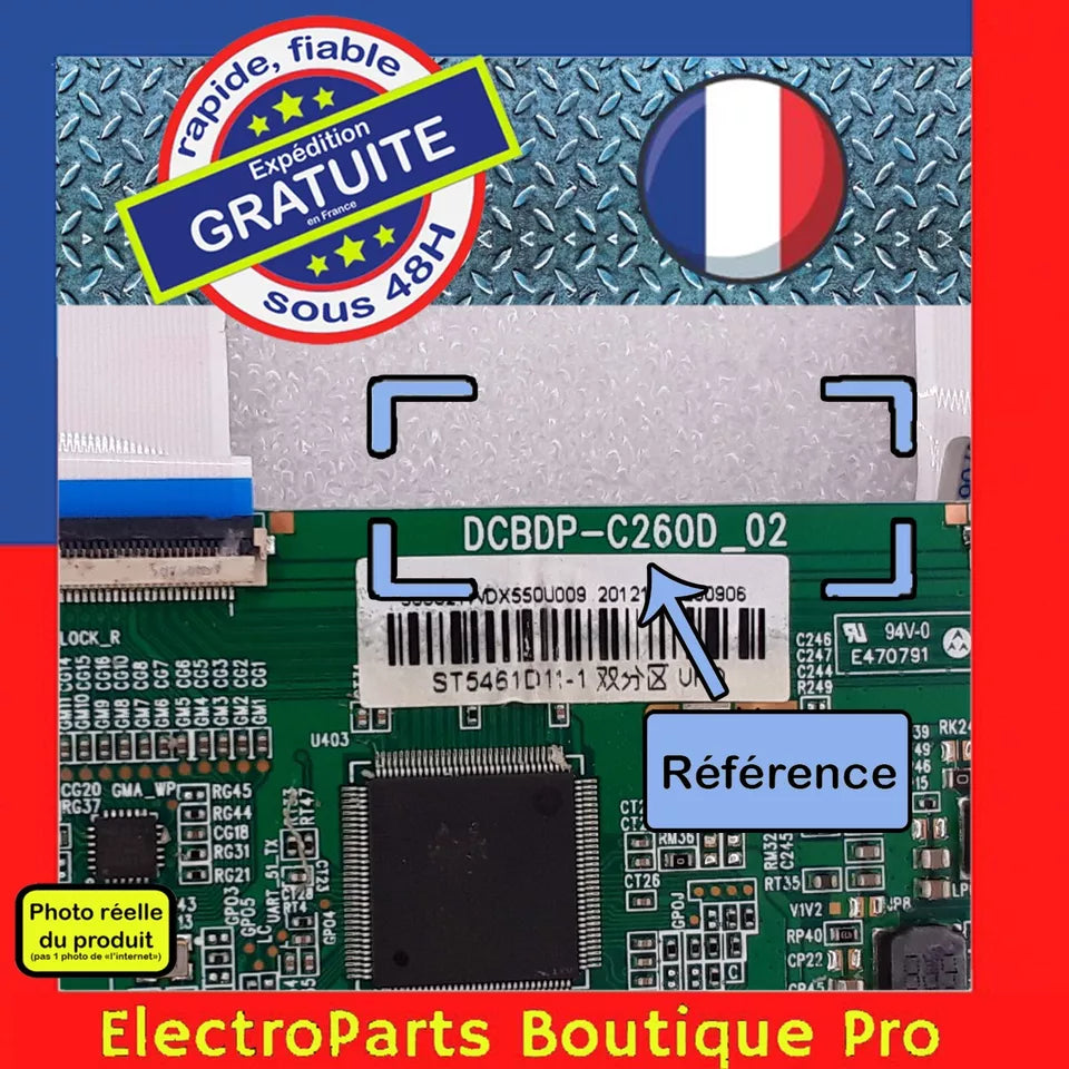 Carte T-CON DCBDP-C260D_02 pour télé SMART-TECH SMT55F30UC2M1B1