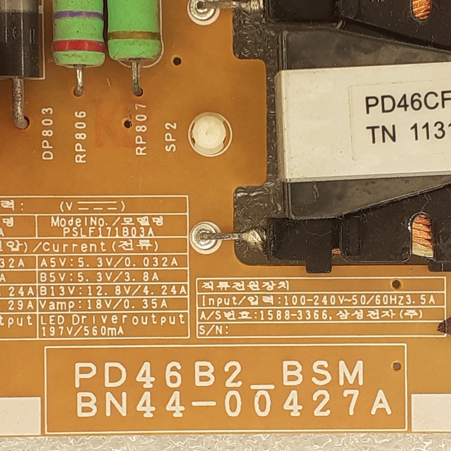 CARTE D'ALIMENTATION BN44-00427A pour Télé SAMSUNG UE46D8080