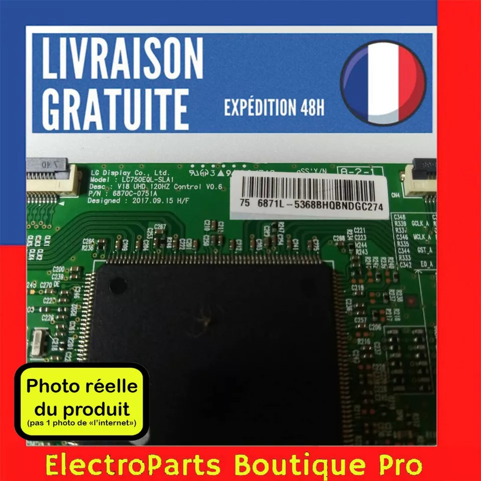 Carte T-CON LG 6870C-0751A pour télé SONY KD-75XF8596