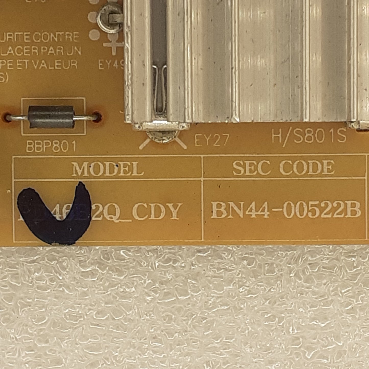 CARTE D'ALIMENTATION BN44-00522B pour Télé SAMSUNG UE46ES7000