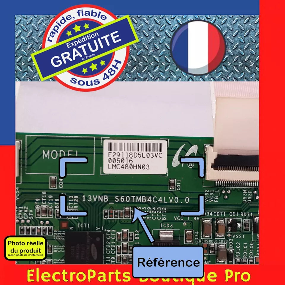 Carte T-CON 13VNB_S60TMB4C4LV0.0 pour télé GRUNDIG 48 VLE 5520 BG