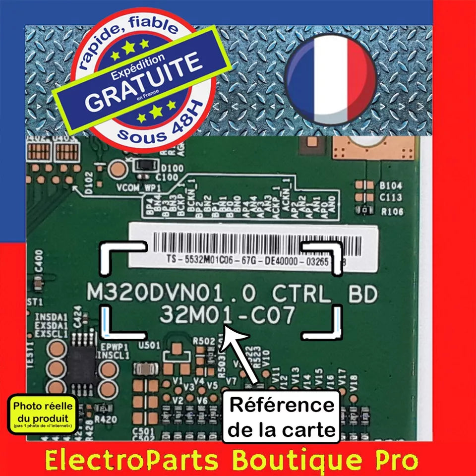 Carte T-CON AUO M320DVN01.0 32M01-C07 pour moniteur AOC 320LM00001