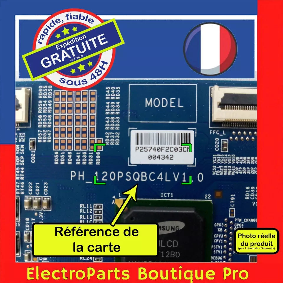 Carte T-CON PH-129PSQBC4LV1.0 pour télé Carte T-CON PH-129PSQBC4LV1.0 pour télé PHILIPS 46PFL5007H/O12 46PFL5007H/O12