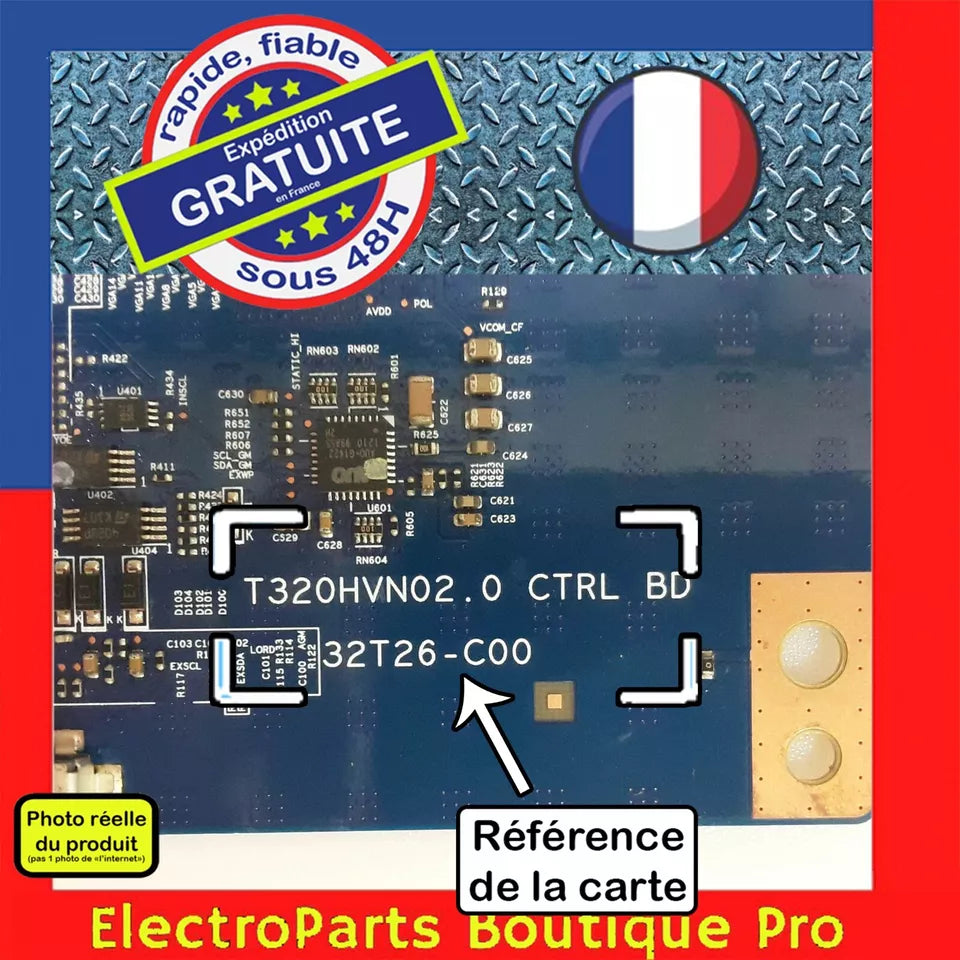 Carte T-CON AUO T320HVN02.0 32T26-C00 pour télé SAMSUNG UE32ES5500