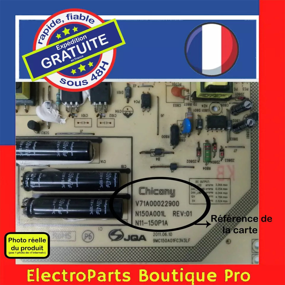 Carte d'alimentation N150A001L N11-150P1A REV:01 pour télé TOSHIBA 40TL8