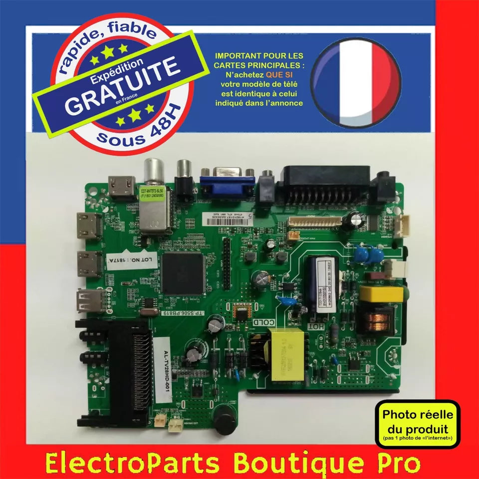 Carte principale TP.S506.PB819 pour télé ALTEC-LANSING AL-TV28HD-001