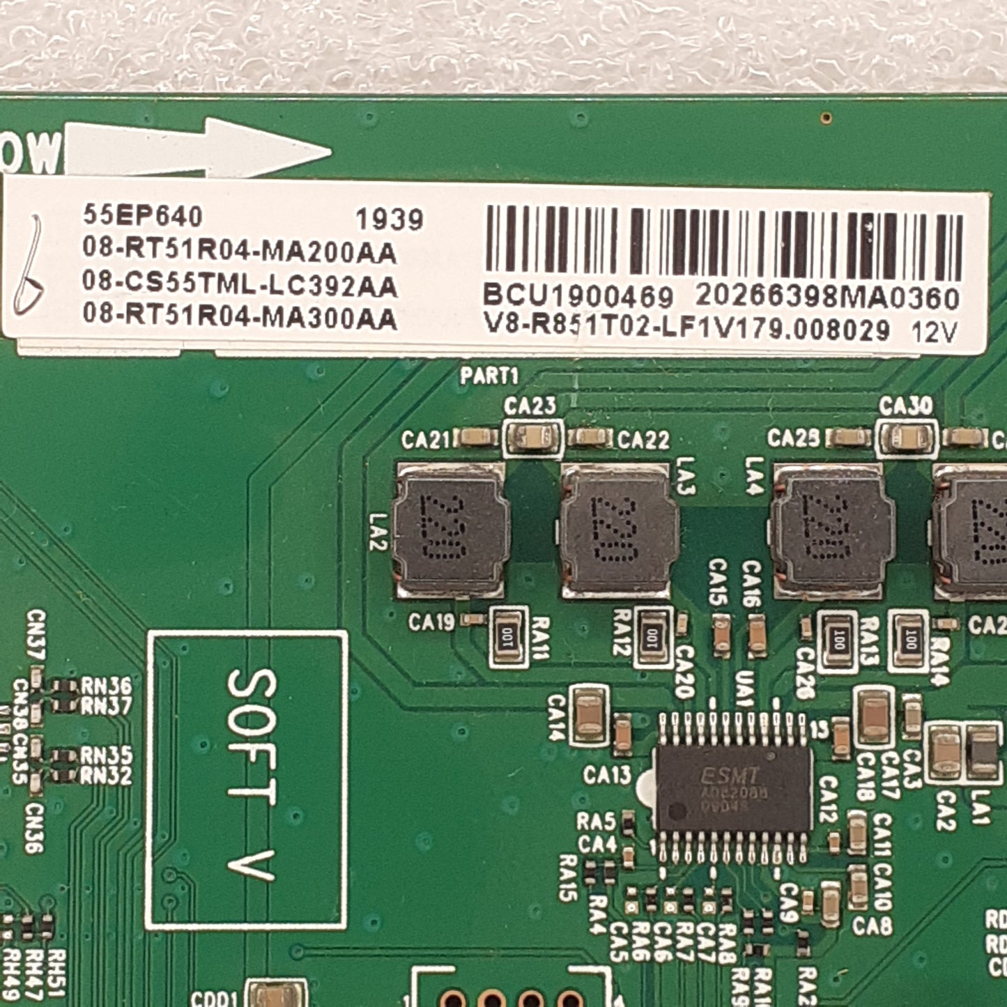 Carte principale 40-RT51R1-MAB2HG pour Télé TCL 55EP640
