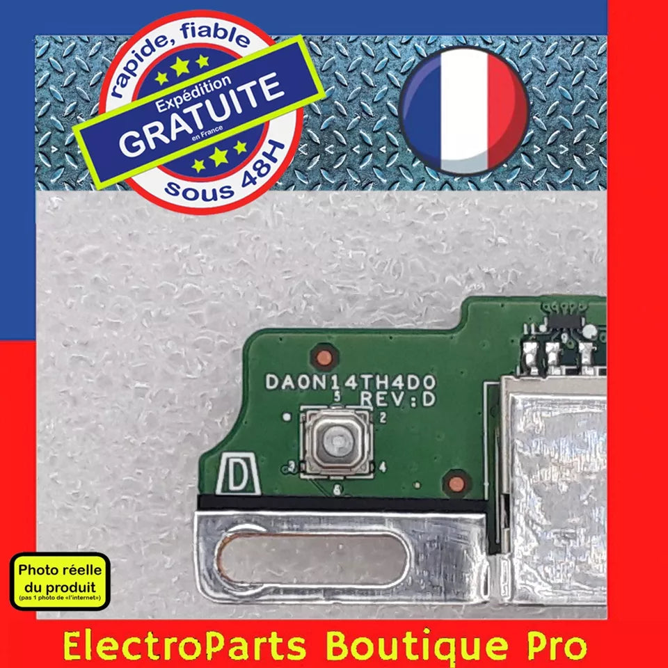 Module Marche-Arrêt (bouton POWER) DA0N14TH4D0 REV:D pour PC tout-en-1 HP 24-DF