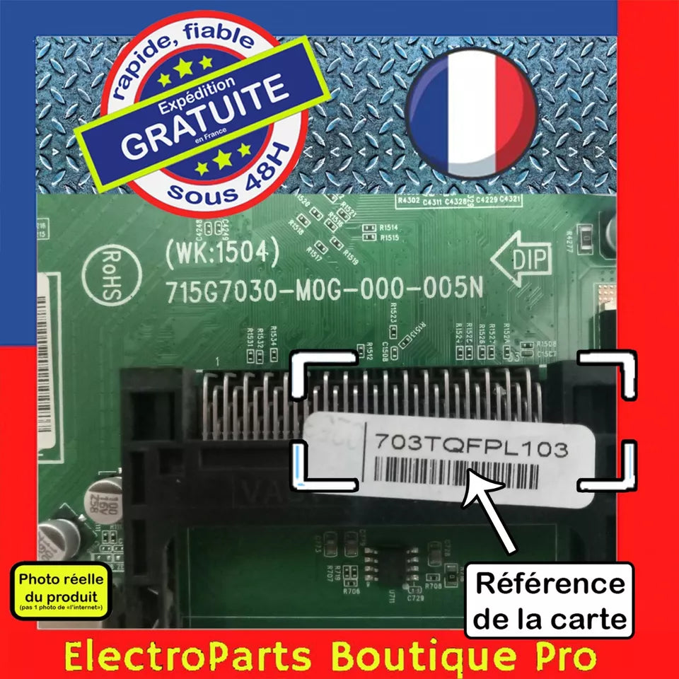 Carte principale 703TQFPL103 pour télé PHILIPS 48PFH5500/88