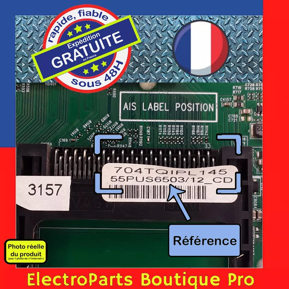 Carte principale 704TQIPL145 pour télé PHILIPS 55PUS6503/12