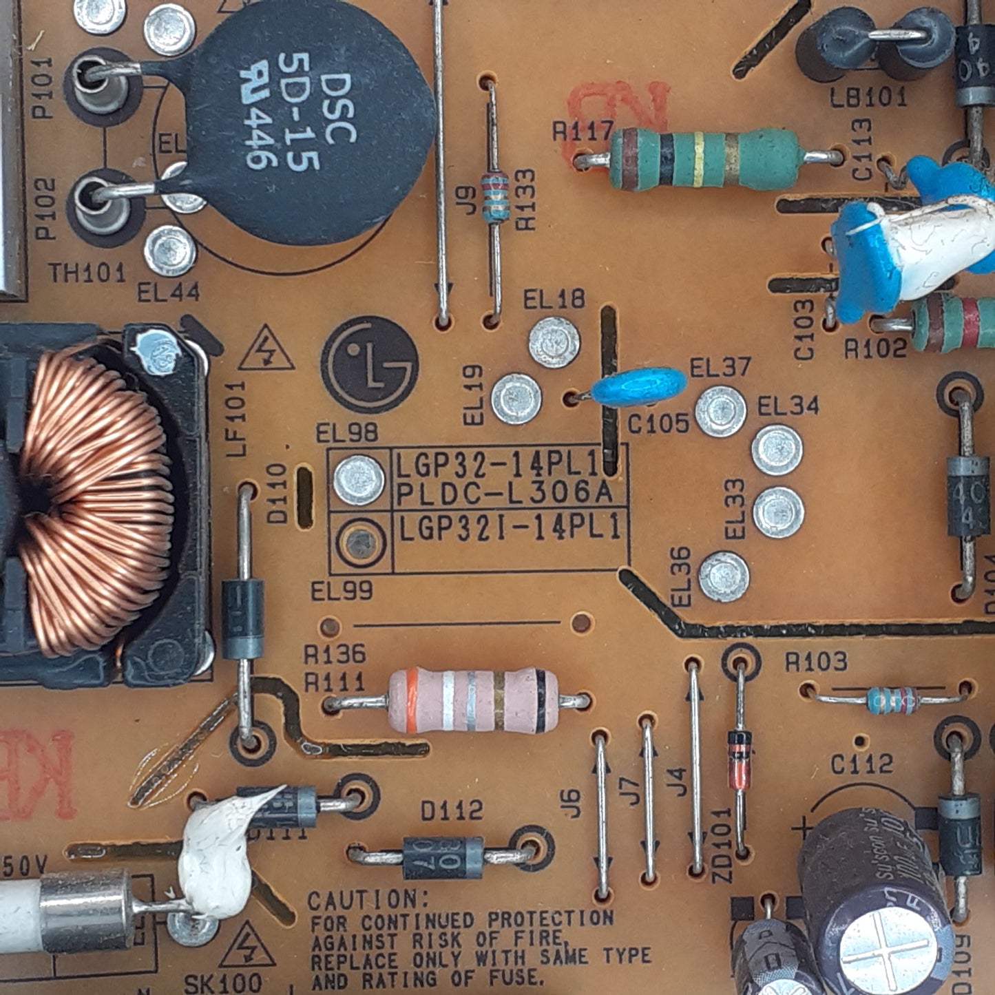 CARTE D'ALIMENTATION LGP32-14PL1 pour Télé LG 32LB585V