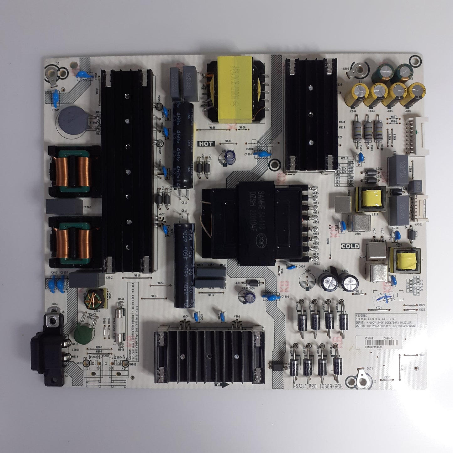 CARTE D'ALIMENTATION RSAG7.820.10889/ROH pour télé HISENSE 58A7GQ
