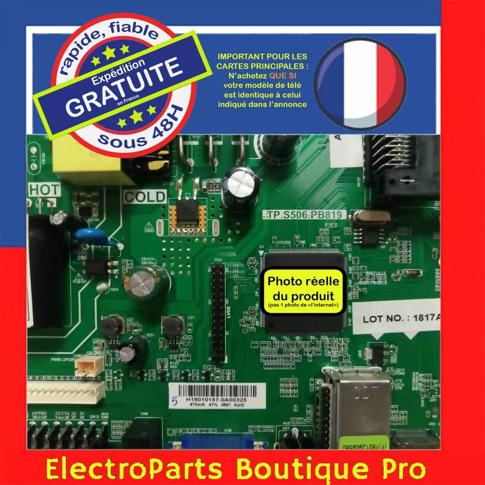 Carte principale TP.S506.PB819 pour télé ALTEC-LANSING AL-TV28HD-001
