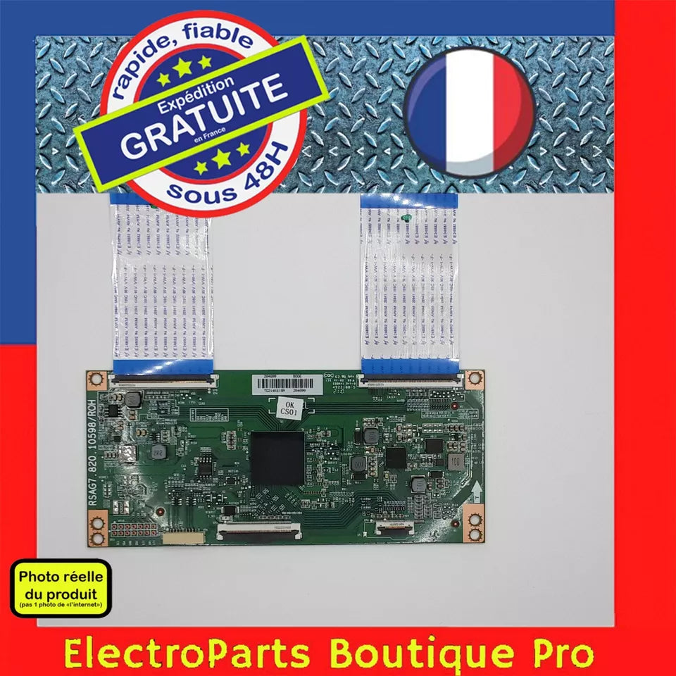 Carte T-CON RSAG7.820.10598/ROH pour télé HISENSE 55U8GQ