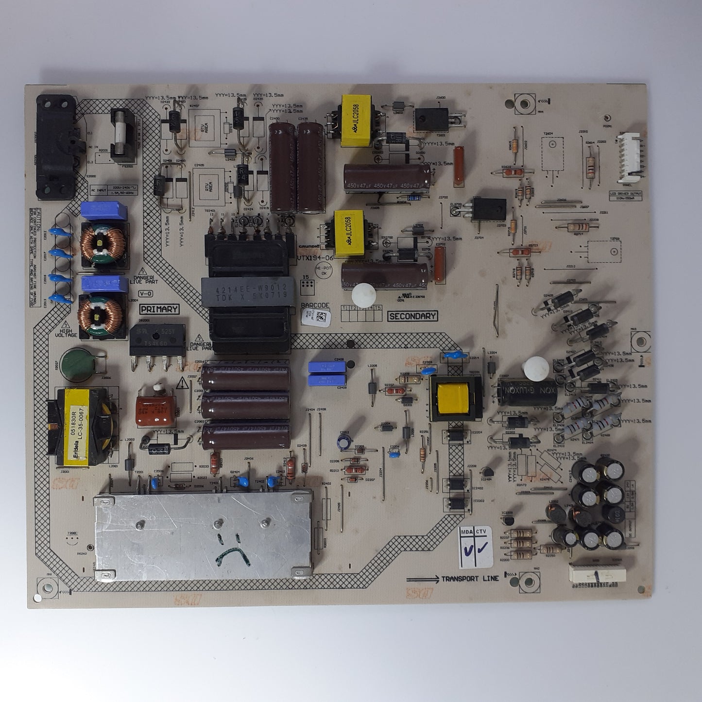 CARTE D'ALIMENTATION VTX140 / VTX194-06 pour Télé GRUNDIG 65 VLE 6531 BL
