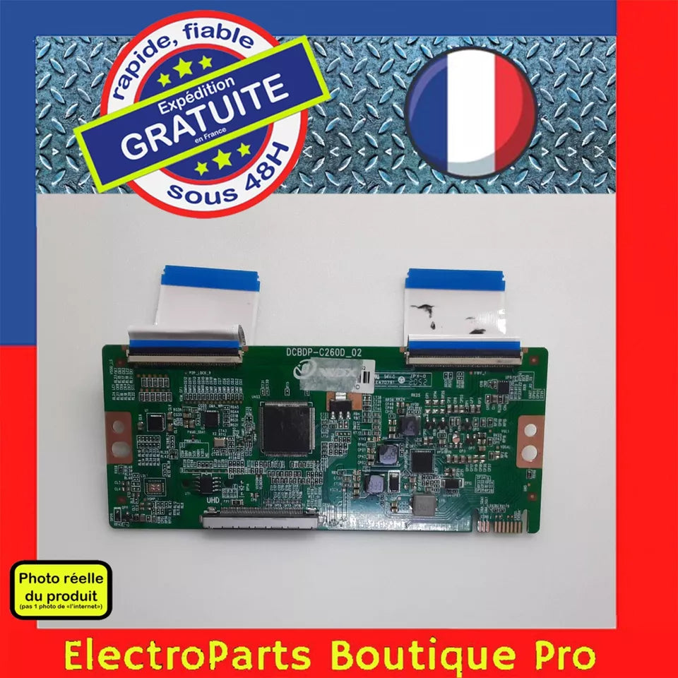 Carte T-CON DCBDP-C260D_02 pour télé SMART-TECH SMT55F30UC2M1B1