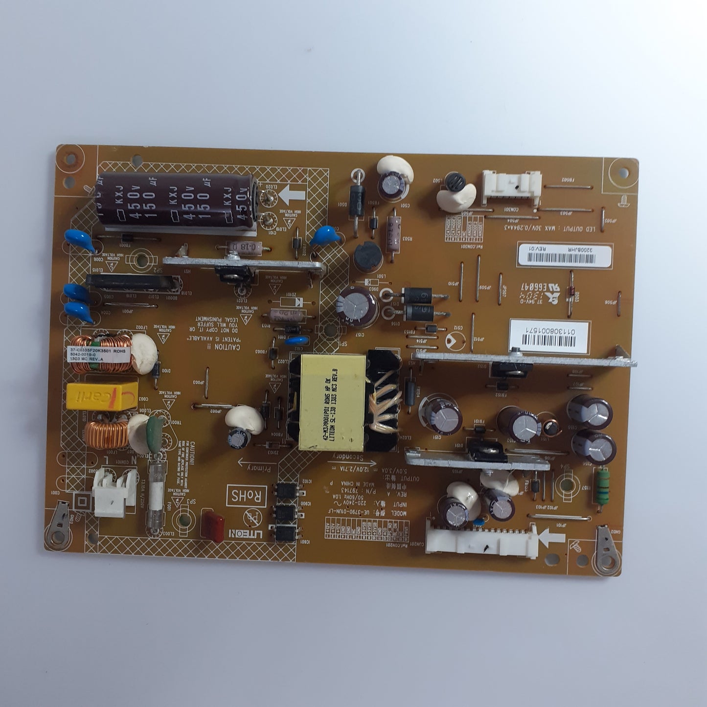 CARTE D'ALIMENTATION 3200BJHR REV:01UE-3790-01UN-LF pour Télé TOSHIBA