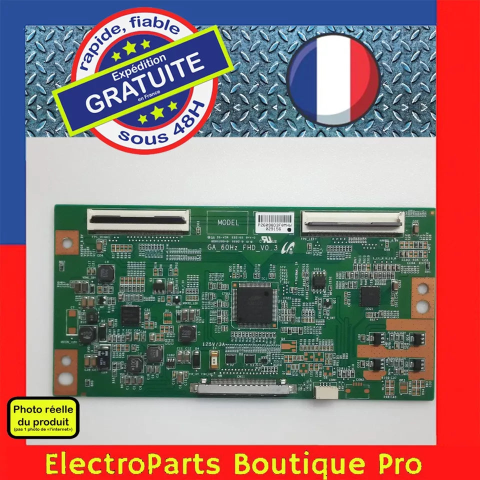 Carte T-CON GA_60HZ_FHD_V0.3 pour télé PHILIPS 40PFL3028H/12