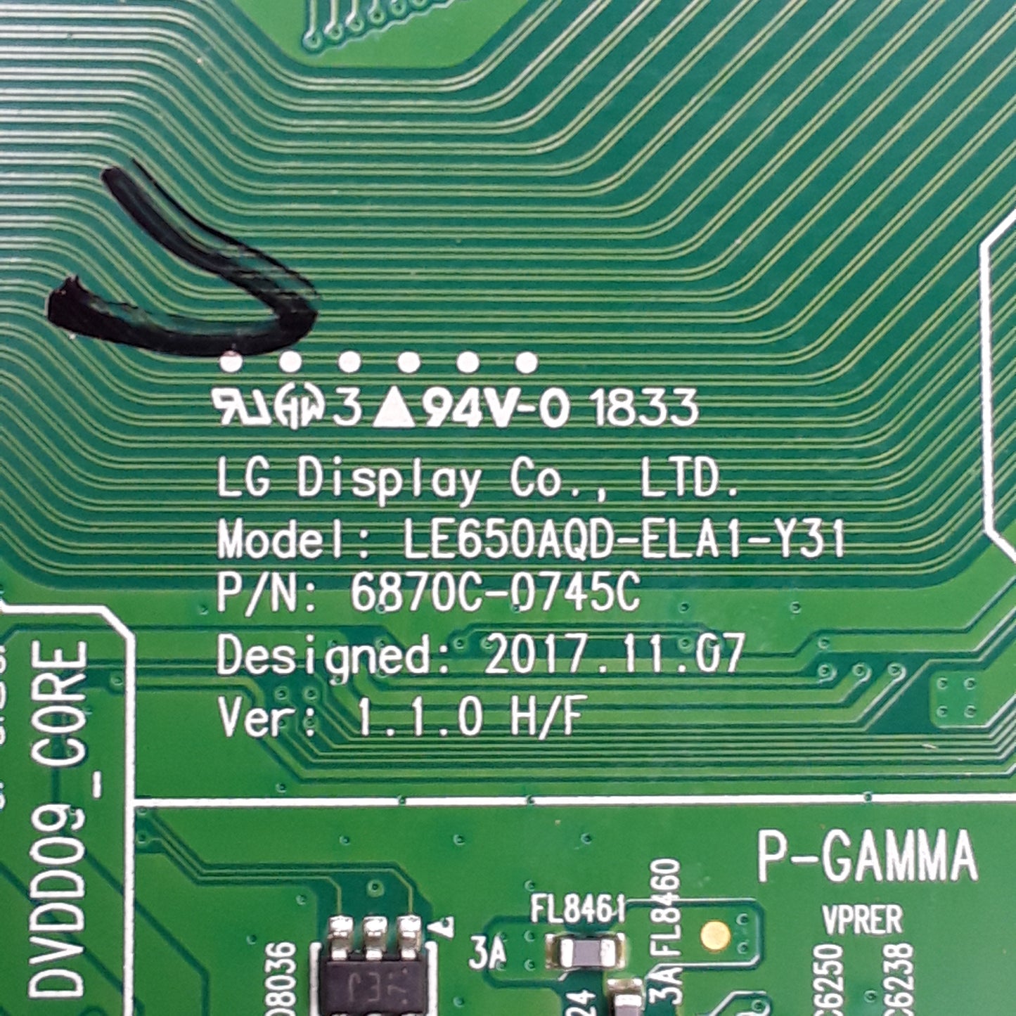 CARTE T-CON LG 6870c-0745C pour télé PANASONIC TX-55FZ800E