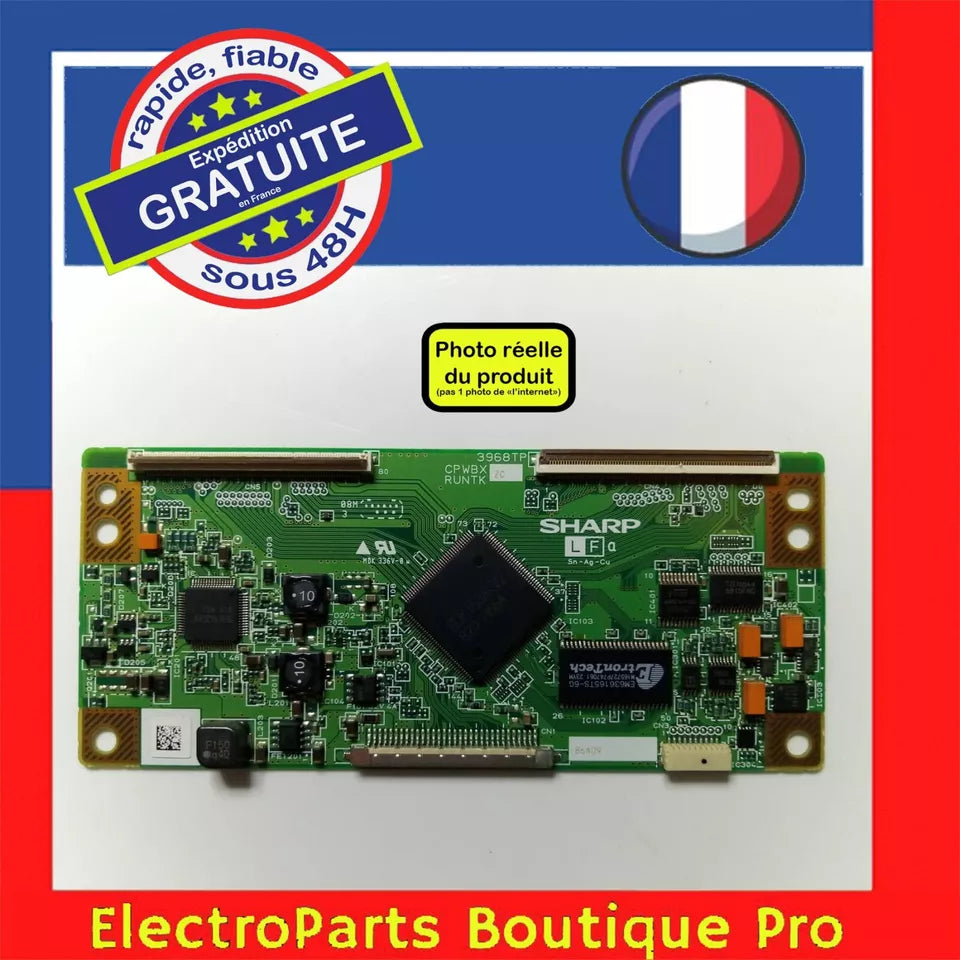 Carte T-CON SHARP 3968TP CPWBX RUNTK ZC pour télé PHILIPS