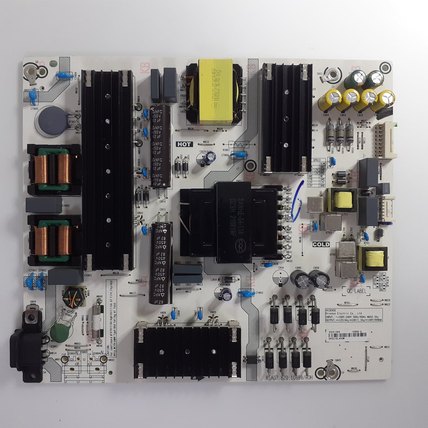 CARTE D'ALIMENTATION 10889-G / RSAG7.820.10889/ROH pour Télé HISENSE 58A7GQ