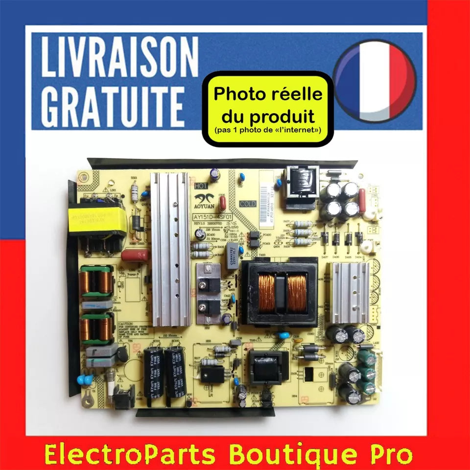 Carte d'alimentation AOYUAN AY151D-4SF03 REV:1.0 pour télé HAIER 49UF2500
